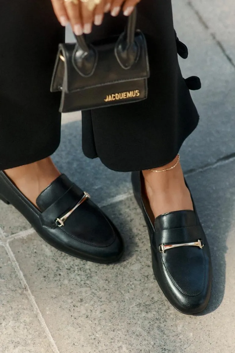 Skórzane Półbuty Mokasyny Damskie Maciejka K6809-01 Czarne