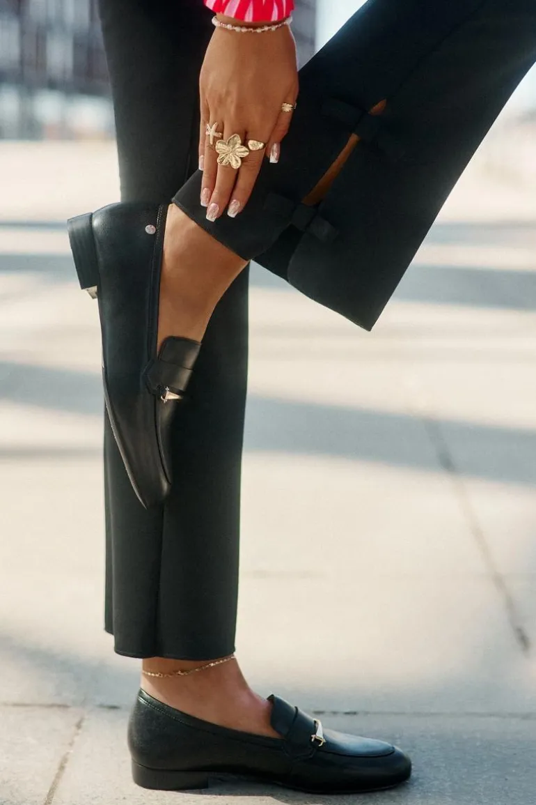 Skórzane Półbuty Mokasyny Damskie Maciejka K6809-01 Czarne