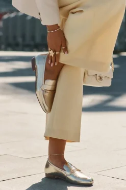 Skórzane Półbuty Mokasyny Damskie Maciejka K6809-25 Złote