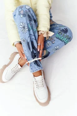 Skórzane Półbuty Oxfordy Lewski Shoes 3011-0 Białe