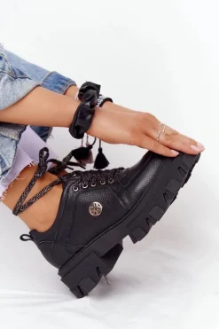 Skórzane Półbuty Oxfordy Lewski Shoes 3011-0 Czarne