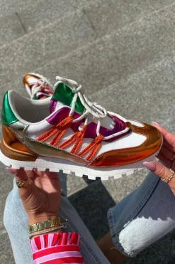 Skórzane Półbuty Sneakersy Damskie Artiker 56C1737 Multikolor