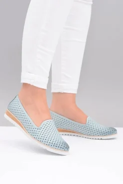 Skórzane Polskie Baleriny Lordsy Gabi