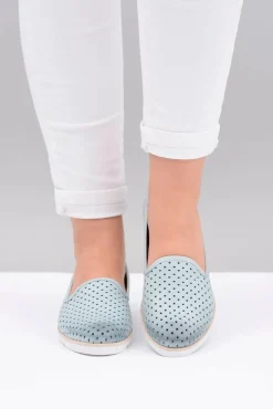 Skórzane Polskie Baleriny Lordsy Gabi