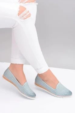 Skórzane Polskie Baleriny Lordsy Gabi