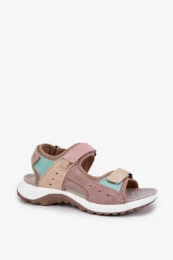 Skórzane Sandały Damskie Sportowe McKeylor 95347 Beżowe