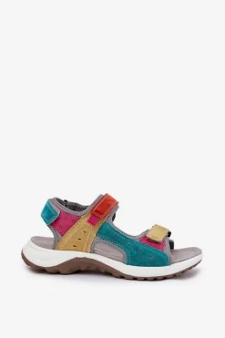 Skórzane Sandały Damskie Sportowe McKeylor 95347 Multikolor