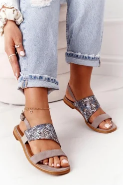 Skórzane Sandały Maciejka 05167-10 Ciemny Beż