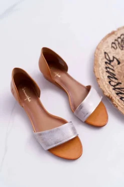 Skórzane Sandały Maciejka 1971-45 Rude