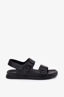 Skórzane Sandały Męskie Big Star RR174086 Czarne