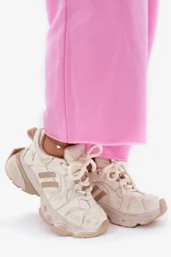 Skórzane Sneakersy Damskie GOE RR2N4037 Beżowe