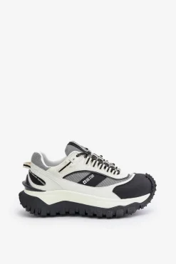 Skórzane Sneakersy Damskie Na Platformie Big Star OO274A220 HI-POLY SYSTEM Biało-Czarne