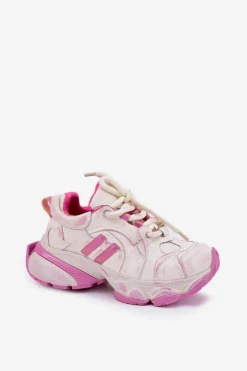 Skórzane Sneakersy Damskie GOE RR2N4038 Różowe