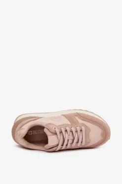 Skórzane Sneakersy Damskie Big Star OO274521 HI-POLY SYSTEM Nude