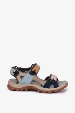 Skórzane Sportowe Sandały Damskie Artiker 54C1294 Multikolor