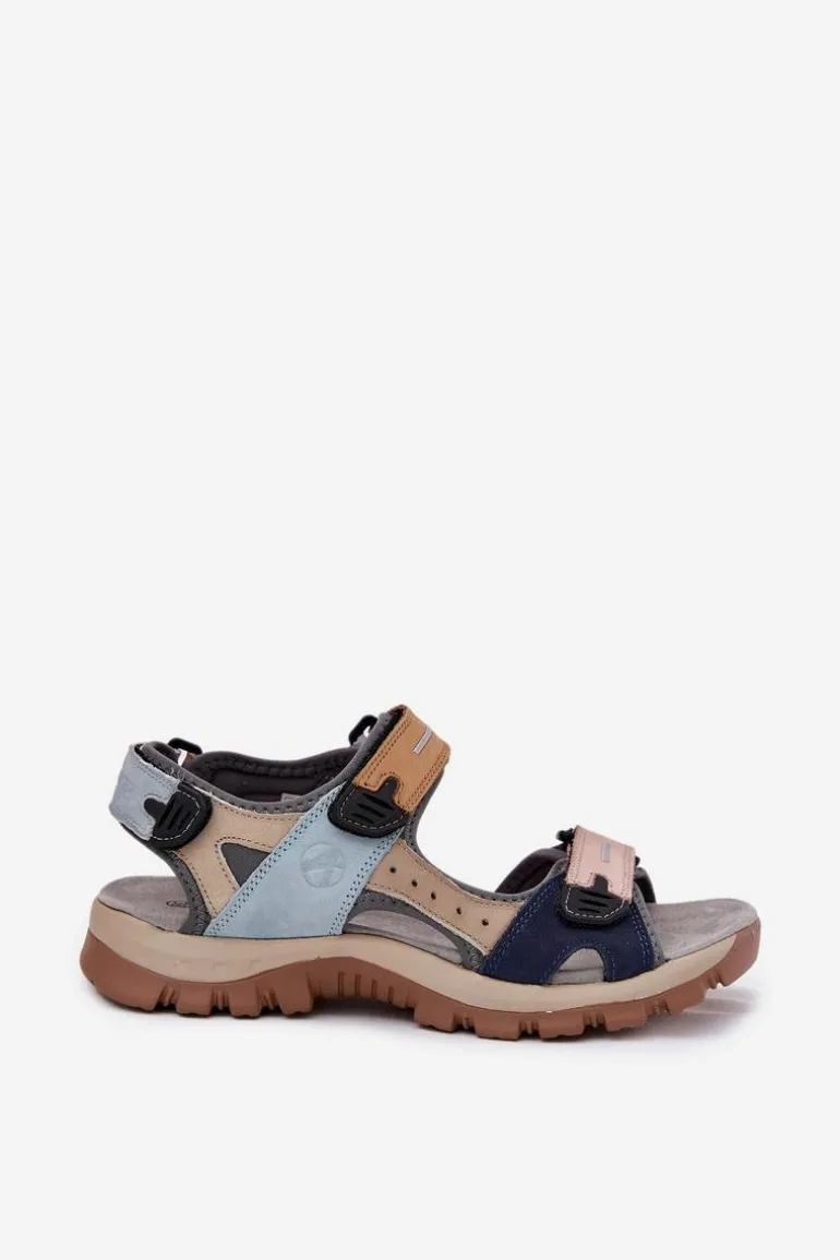 Skórzane Sportowe Sandały Damskie Artiker 54C1294 Multikolor