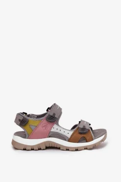 Skórzane Sportowe Sandały Damskie Artiker 54C1293 Multikolor