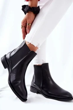 Skórzane Sztyblety Laura Messi Czarne 2353