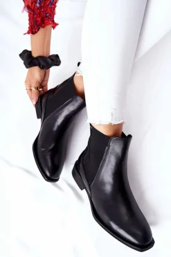 Skórzane Sztyblety Laura Messi Czarne 2353