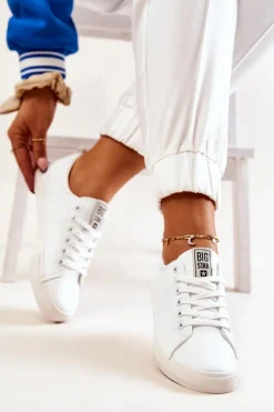 Skórzane Tenisówki Big Star JJ274311 Białe