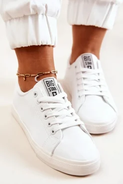 Skórzane Tenisówki Big Star JJ274311 Białe