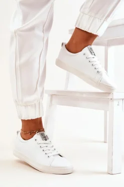 Skórzane Tenisówki Big Star JJ274311 Białe