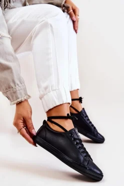 Skórzane Tenisówki Big Star JJ274312 Czarne