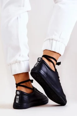 Skórzane Tenisówki Big Star JJ274312 Czarne