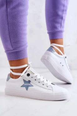 Skórzane Tenisówki Gwiazda Big Star JJ274240 Białe