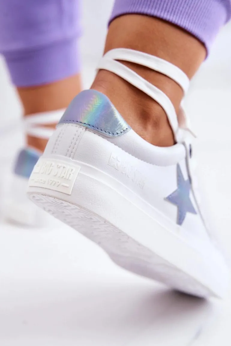 Skórzane Tenisówki Gwiazda Big Star JJ274240 Białe