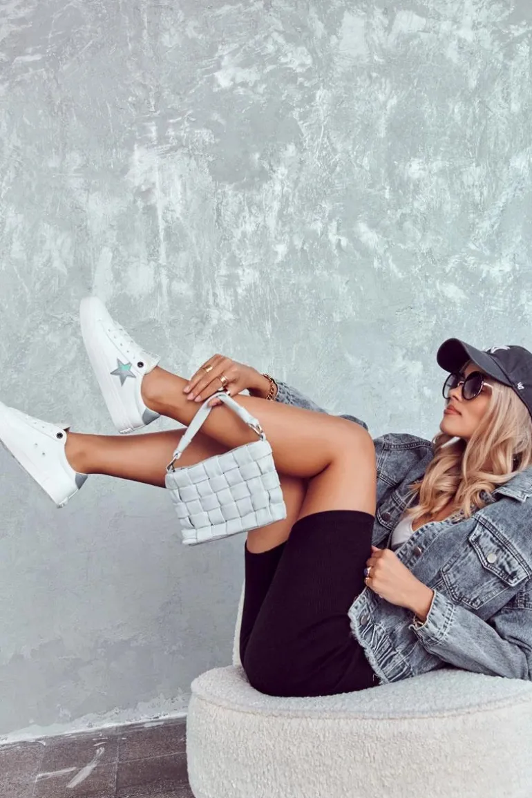 Skórzane Tenisówki Gwiazda Big Star JJ274240 Białe