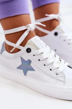 Skórzane Tenisówki Gwiazda Big Star JJ274240 Białe
