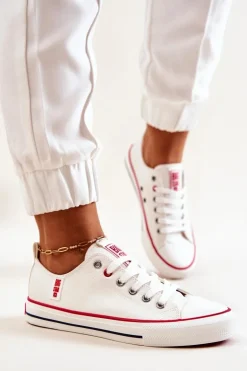 Skórzane Trampki BIG STAR JJ274130 Białe