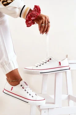 Skórzane Trampki BIG STAR JJ274130 Białe