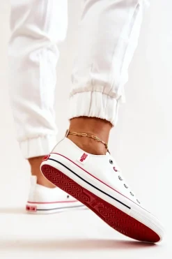 Skórzane Trampki BIG STAR JJ274130 Białe