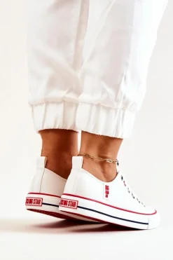 Skórzane Trampki BIG STAR JJ274130 Białe