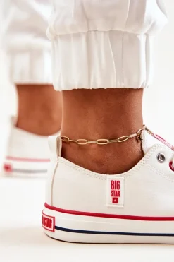 Skórzane Trampki BIG STAR JJ274130 Białe