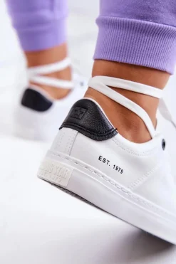 Skórzane Trampki Big Star JJ274211 Białe