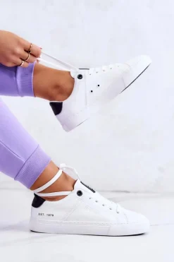 Skórzane Trampki Big Star JJ274211 Białe