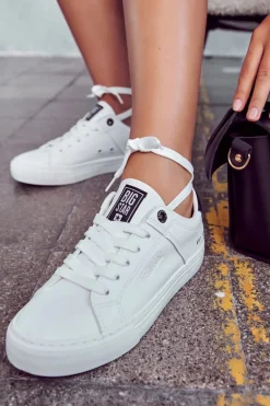 Skórzane Trampki Big Star JJ274211 Białe