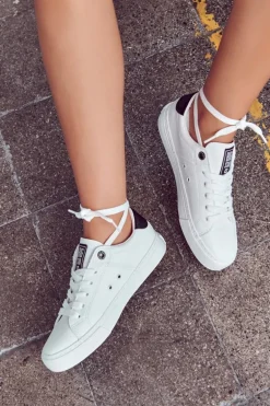 Skórzane Trampki Big Star JJ274211 Białe