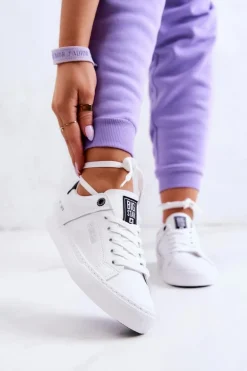 Skórzane Trampki Big Star JJ274211 Białe