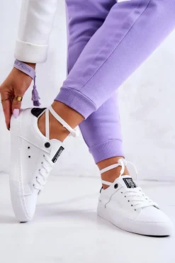 Skórzane Trampki Big Star JJ274211 Białe