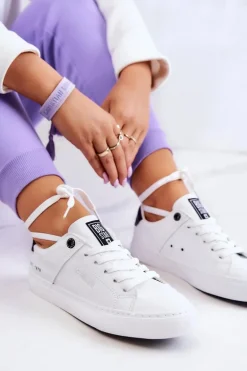 Skórzane Trampki Big Star JJ274211 Białe