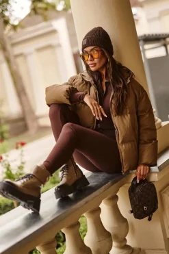 Skórzane Workery Botki Damskie Beżowe Lemar Anceria