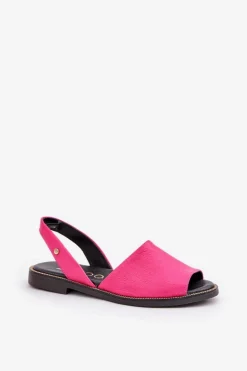 Skórzane Wsuwane Sandały Zazoo 40327 Fuksja
