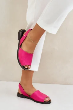 Skórzane Wsuwane Sandały Zazoo 40327 Fuksja