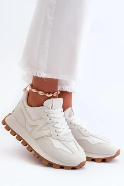 Sneakersy Buty Sportowe Damskie Białe Kalelia