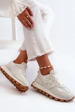 Sneakersy Buty Sportowe Damskie Białe Kalelia