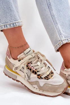 Sneakersy Buty Sportowe Damskie D.Franklin DFSH378006 Złote